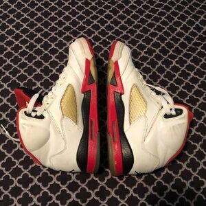 Jordan 5 Retro GS Fire Red Black Tongue 2013 Size 7Y Used 440888-120